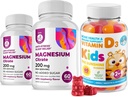 Vitamin D Gummies untuk Anak-anak & Dewasa 2000 IU dan Magnesium Gummies - Vitamin D3 Suplemen 1000IU - Vegetarian Ganatin Gratis Dukungan IU dan Magnesium Bebas Pembuatan Tenang untuk Anak & Dewasa