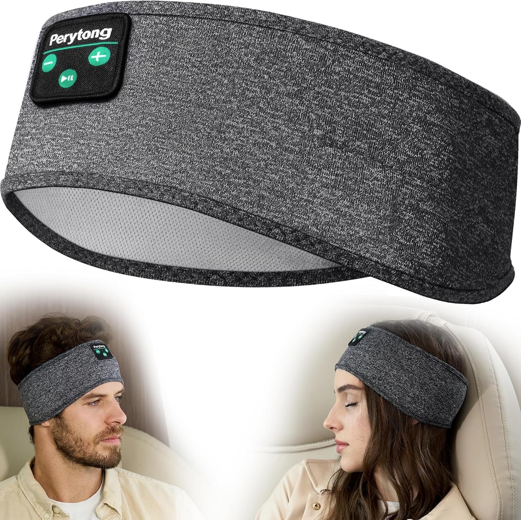 Perytong Sleep Headband - Bluetooth Headphone Tidur untuk Side Sleepers - Headband untuk Sleeping Comfortable Headband dengan Speaker Cyrophone Ide untuk Perempuan