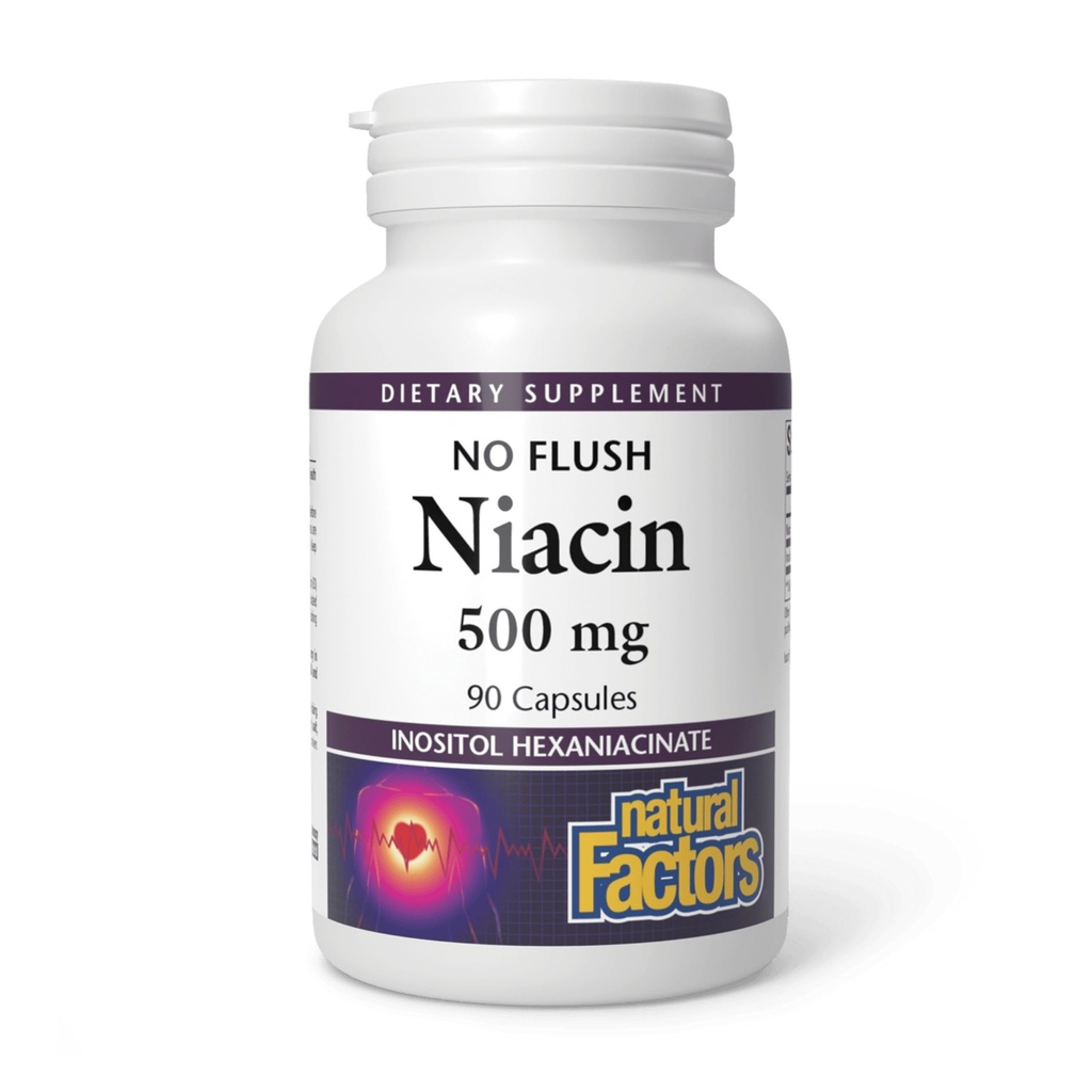 Faktor Alam No Flush Niasin 500 mg, 90 tablet