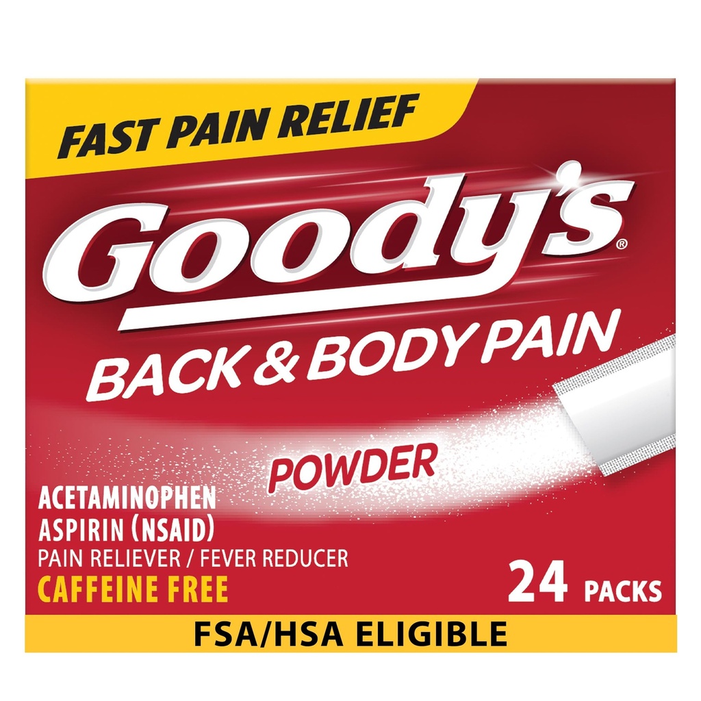 Goody 's Back and Body Pain Relief Powder, 24 ct (Paket 1)