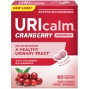 Uricale Cranberry, Tambahan Dieter Harian Diwable dengan D- Mannose, Berry, 60 Count