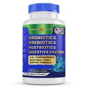 Provinsi Postoric Digetical Enzymes 4 dalam 1 Formula 60 Count (Paket 1)