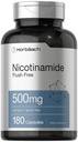 Horbach Nicotinamide 500mg 124; 180 Capsules 124; Flush Free Dietary Supplement 126; Non-GMO dan Gluten Free Vitamin