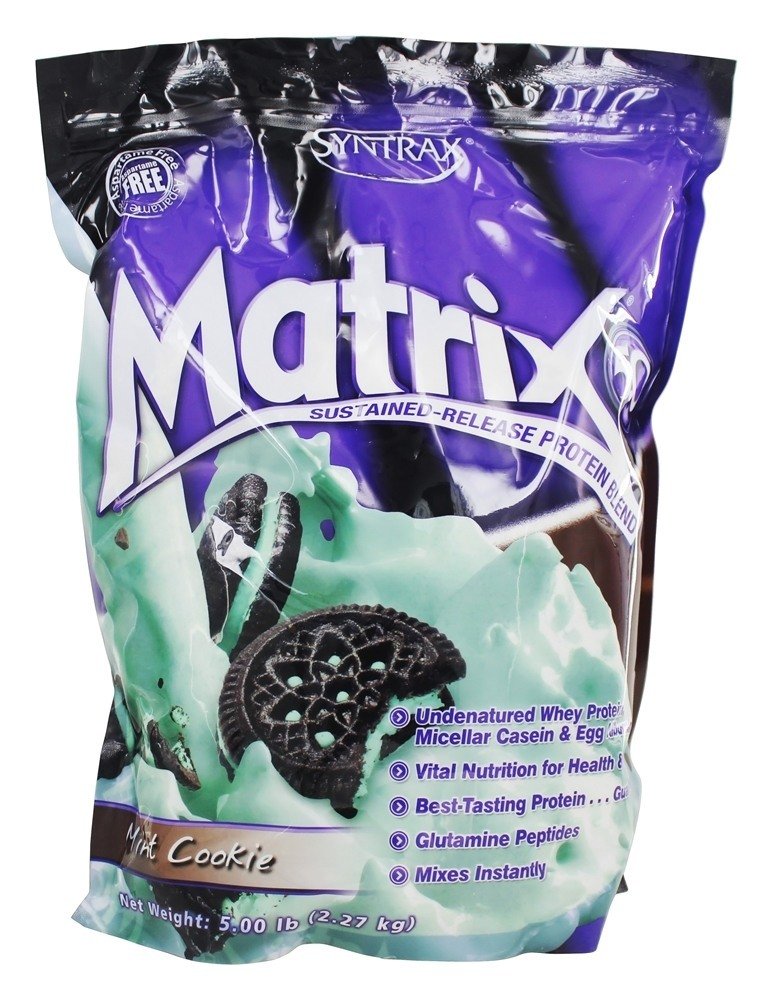 Syntrax Nutrection Matrix Powder, Sustained- Blend Rilis, Mint Cookie, 5 pon.