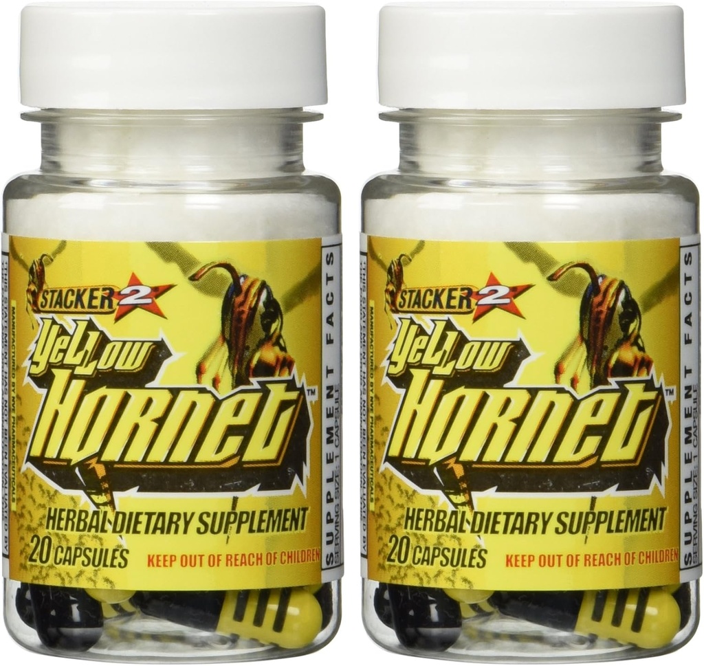 Stacker 2 Yellow Hornet Ephedra Free - 2 Botol - 40 Capsules