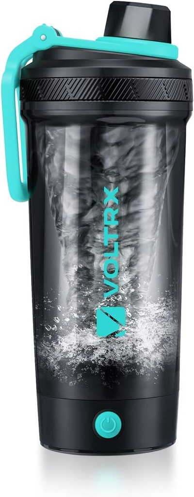 VOLTRX Shaker Bottle, Gallium USB C Rechargable Electric Protein Mixer, Shaker Cups for Protein and Meal Replacement Shakes, BPA Free, Made with Tritan, 24oz