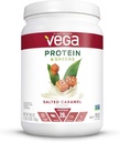 Vega Protein dan Hijau, Salted Caramel, Powder Protein Vegan, 20g Plant Based Protein, Low Carb, Keto, Dairy Free, Gluten Free, Non GMO, Pea Protein for Women and Men, 1.1 Pounds (17 Pounds)