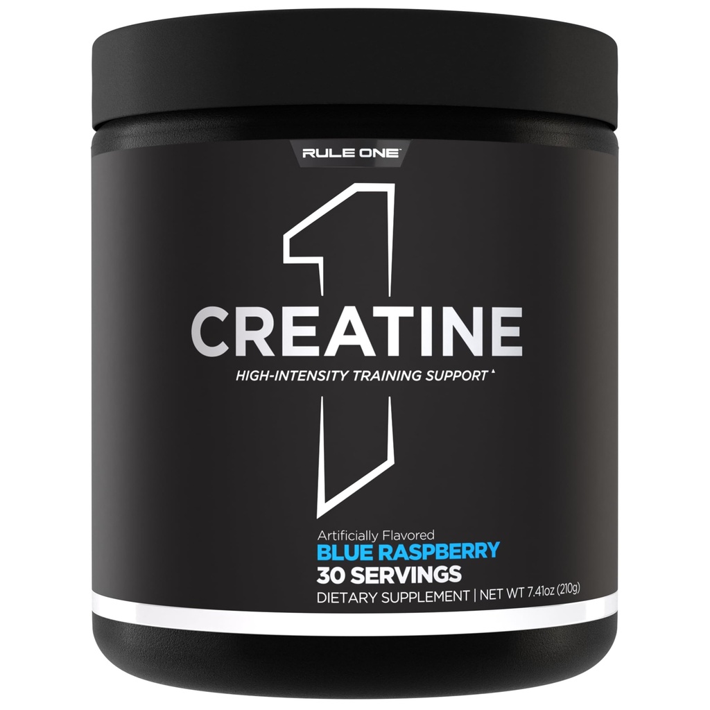 Aturan 1 Creatine Powder - Pure Micronized Creatine Monohydrate for High- Intensity Exercise and Lean Body Mass Support, Flavored and Unflamited (30 Servings, Blue Raspberry)