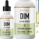 DiM Liquid Drops Tambahan 100mg untuk Keseimbangan Estrogen untuk Perempuan & Pria 124; Keseimbangan Hormone, Suplemen Menopause bagi Perempuan, PMS Dukungan & Antioksidant Dukungan: 124; Vegan, Non-GMO, Test Party Tested