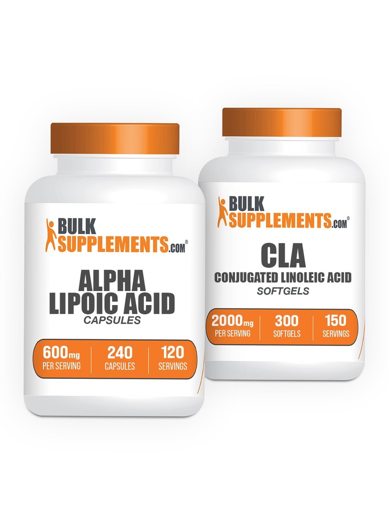 Suplemen BulkSuplemen Alpha Lipoic Acid Capsules 240ct + CLA 2000mg Softgels 300ct Bundle