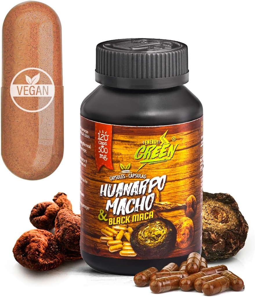 Black Maca Root dan Huanarpo Macho Kapsules l 100% Natural Energizer dan Booster l Ammune Dukungan untuk Pria (1500mg per Serving) l Pria Kesehatan supplenent l Andes
