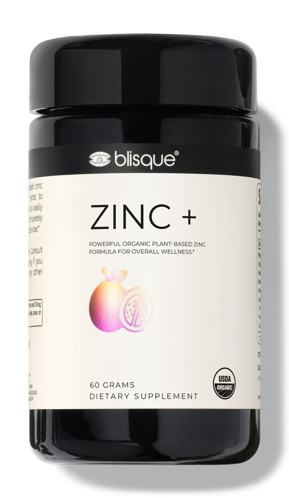 Blisque - Tambahan Organik Zinc Bersumber dari Guava Leaf 124; untuk dukungan Ammune, Pertahanan dan Boost 124; dengan Ashwagandha, Aloe Vera, Ginger, dan Turmeric 124; Vegan 124; Powder 124; 60 Grams