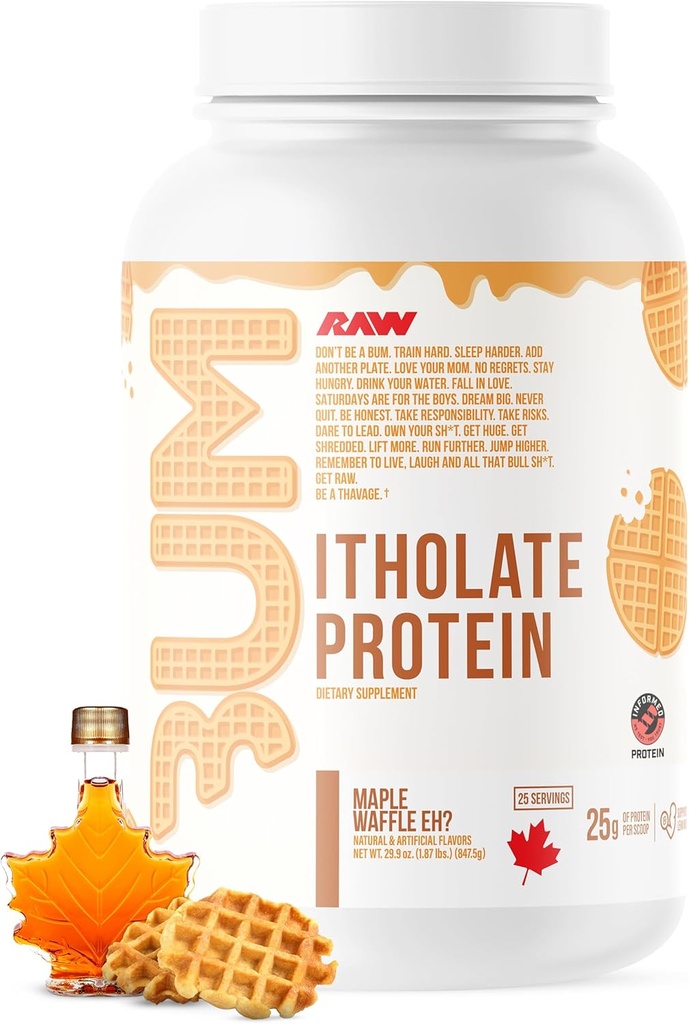 RAW WHEY WHEY Isolate Protein Powder, Maple Waffle Eh?