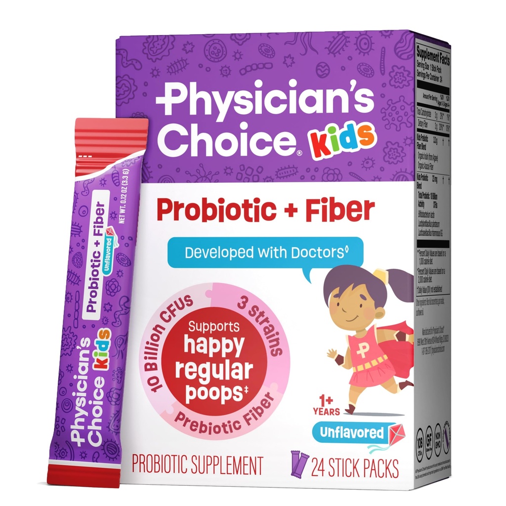 Probiotik Anak Pilihan Dokter + Prebiotik Serba (Ages 1 +) - Supports Regularity, Occational Constipation & A Healthy Digetives System - No Allergens or Preservations - Unflagranted - 24 Pack