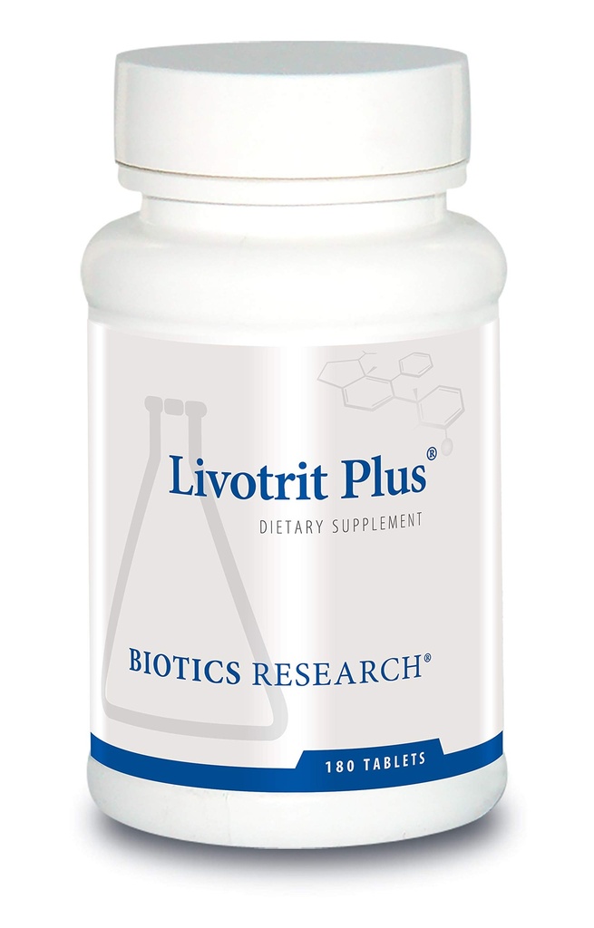 Livotrit Biotics Research Livotrit Plus Liver Cleanse and Detox Support Support Natural Non GMO Herbal Blend with Milk Thistle 180 Tablet