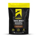 Ascent 100% Whiy Protein Powder - Post Workout Whey Protein Isolate, Zero Artificial Flavors & Sweeteners, Gluten Free, 5.5g BCAA, 2.6g Leucine, Escule Amino Acids, Chocolate 2 lb