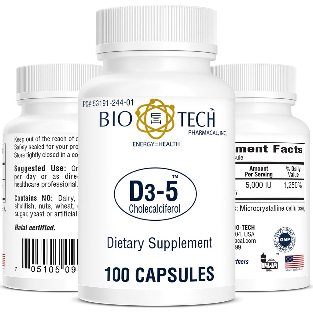 Bio Tech Vitamin D Capsule 531910241 1 Bottle, 100 per Botol
