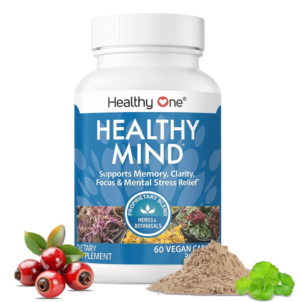 Pikiran sehat - Aman untuk Teens - Kabut Otak - Fungsi Kognitif - Konsentrasi - Fokus - Optimisasi Neural - Mood - Ginkgo Biloba - Ginseng - Rhodiola - Bacopa - Gotu Kola - Teh Hijau