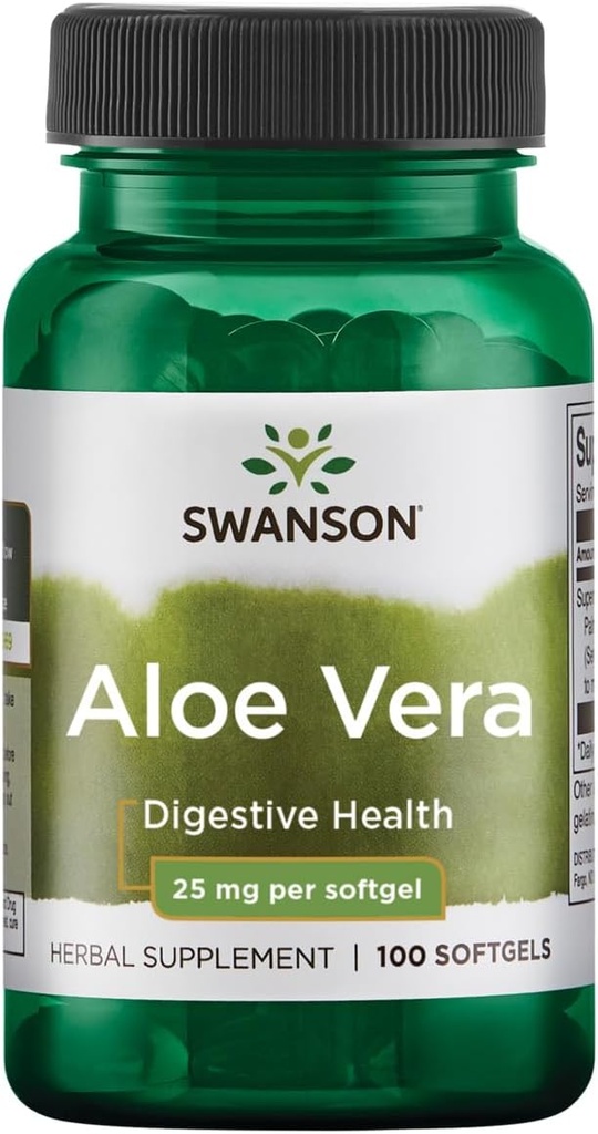 Swanson Aloe Vera 25 Miligram 100 Sgels
