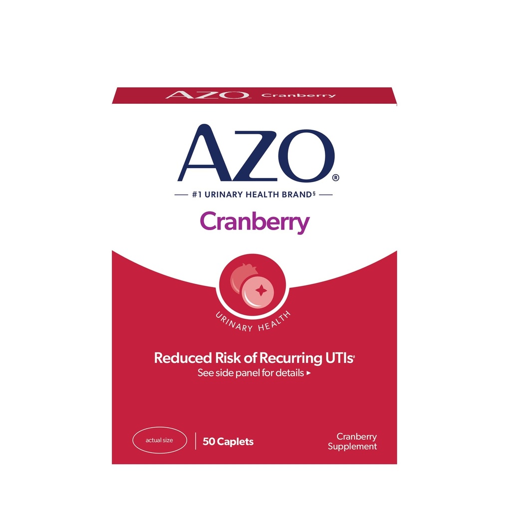 AZO Cranberry Pills for Urinary Trakte Health for Women and Men, Adult Cranberry Sugar- free, Non- GMO, 50 Softgel Capsules