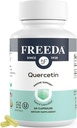 FREEDA Quercetin 500mg - Suplemen Quercetin Murni untuk Histamin & Imune Dukungan, Kesehatan Hati & Antioksidant Benefits - Gluten Bebas, Vegan Suplemen Kesehatan untuk Dewasa Bersertifikat (60 Kapsul)
