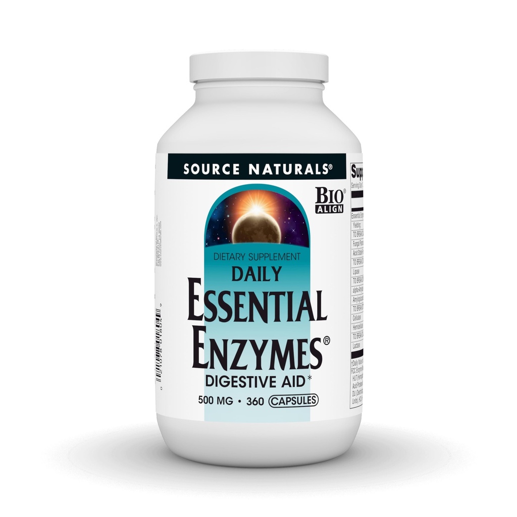 Sumber Enzymg Estimes 500mg, Bio- Aligned Multiple Enzyme Suplement Herbal Defense for Divalry, Gas, Constipation & Relief - Digetives Aid * - 360 Ctsules, 360 Servis