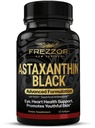 FREZZOR Astaxanthin Black 12mg 124r Anti- Aging Beauty Supplement Antioksidant 124; Exercise Recovery for Skin, Eye, Nerve, Muscle 124; Cardiovascular and Imune Dupport 124; 60 Softgels