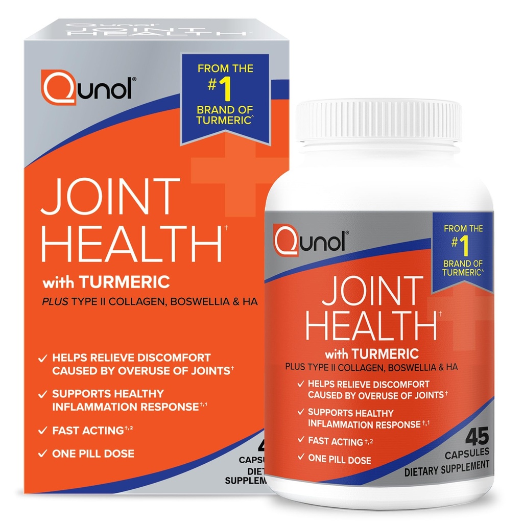 Qunul 5-in- 1 Dukung Support, Fast Acting, One Pill Dose, Dukung Inflammation Response & Discomfort disebabkan oleh Overuse of Joints, Alternative to Glucobamin Chondroitin MSM, 45 Count