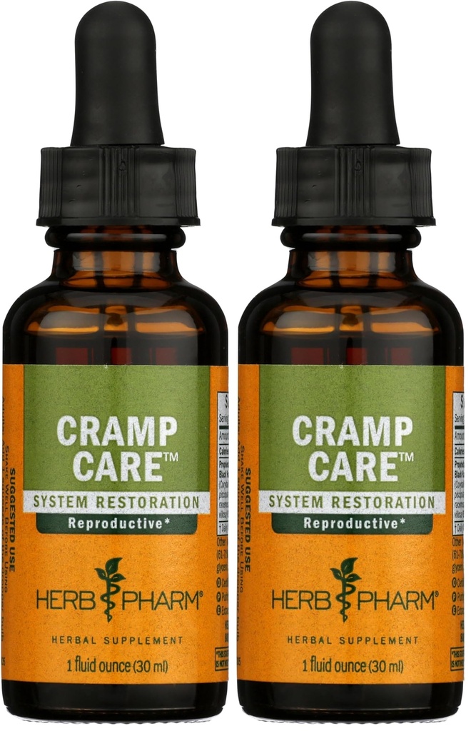 Herb Pharm Cram Care Cair Herbal Ekstrak untuk Mendukung Siklus Menstrual Sehat - 1 Ounce (Paket 2)