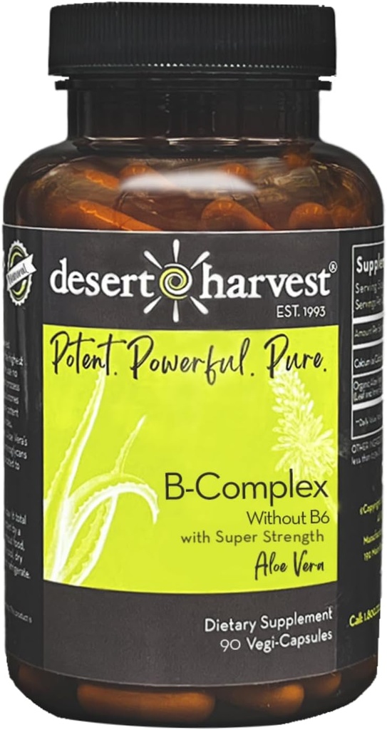 Desert Harvest B-Complex - Tanpa B6, 90 Kapsul