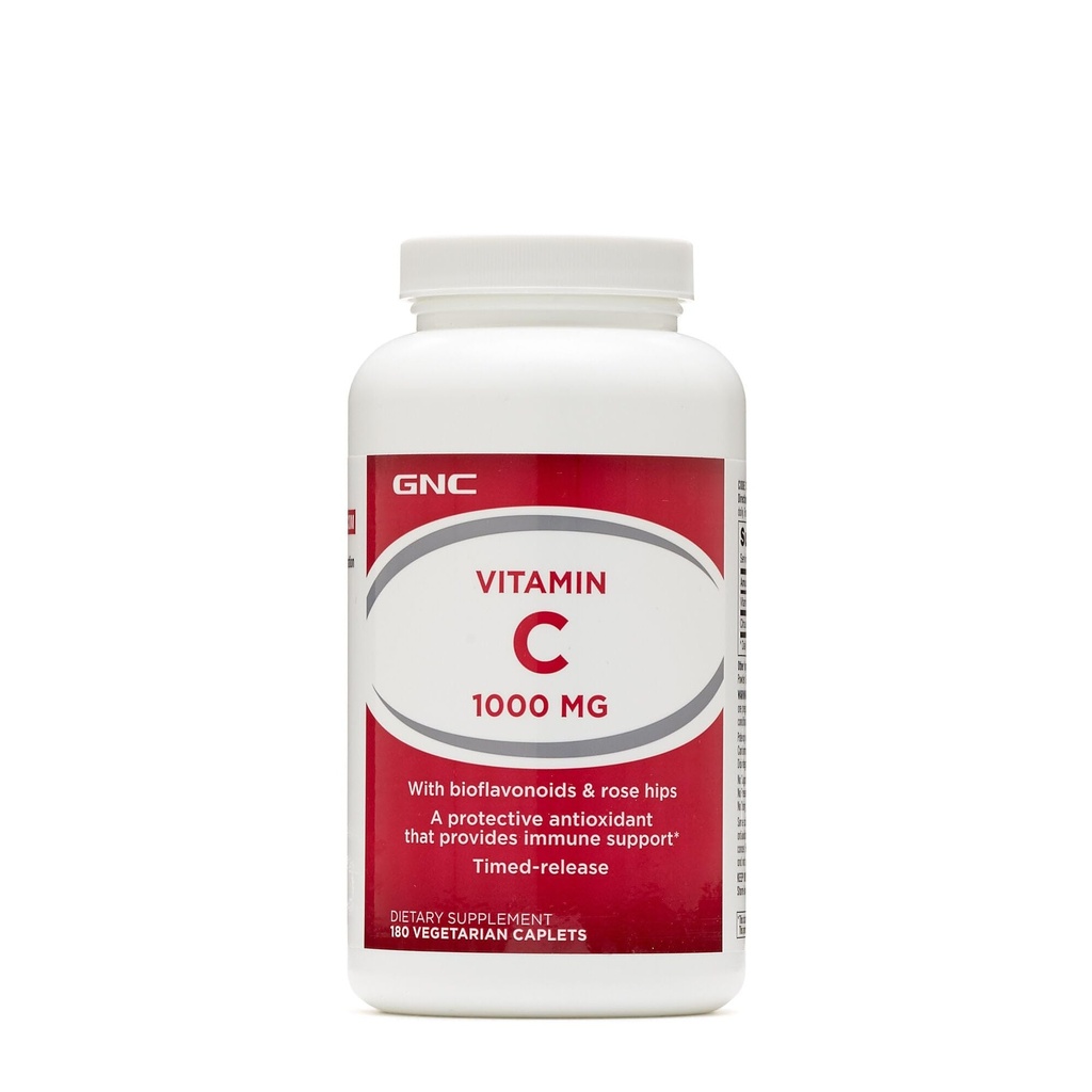 GNC Vitamin C 1000 dengan Bioflavonoid dan Rose Hips Timed Rilis 180 tablet