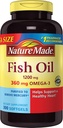 Alam dibuat 1200 mg Minyak Ikan, 2400 per Serving, 360mg Omega-3, 300 Softgels, 300 Cacah (Paket 1)