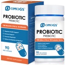 OMOGS Progetic 120 Miliar CFUs 18 Strains, 3 Pregrency & Digetical Enzymes, Helping Digetical, Gut Health, Imune, Supports Occational Constipation, Diare & Gas - for Women & Men, 60 Capsules