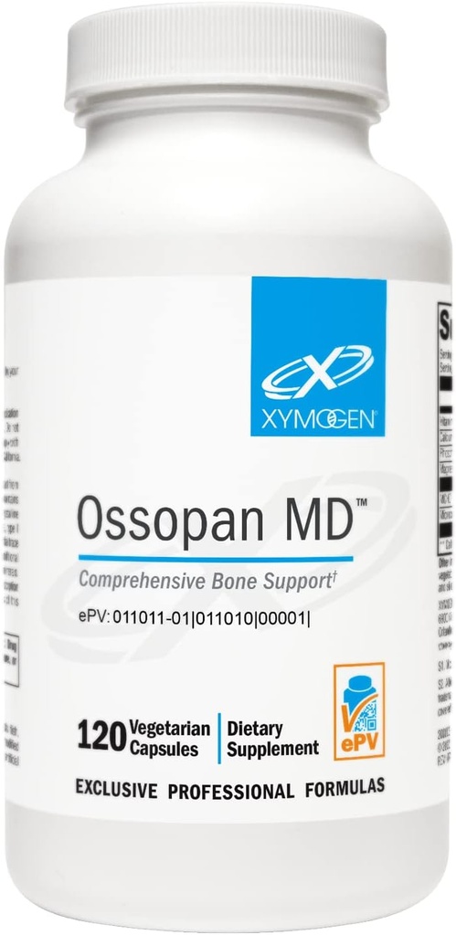 XYMOGEN Ossopan MD - Mendukung Bone Strake + Bone Health - Calcium Suplemen dengan Microcrystalline Hydroxyapatite, Phosphorus, Vitamin D3 dan Magnesium Malate (120 Capsules)