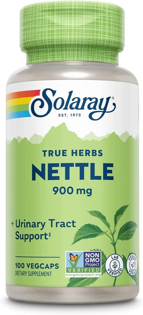 Solaray Nettle Leaf 300mg 124; Healthy Kidney, Urinary & Prostate Dukung; Tradisional Penggunaan Allergy Sehat & Respiratory Wellness 124; 100 Count 124; Paket 2