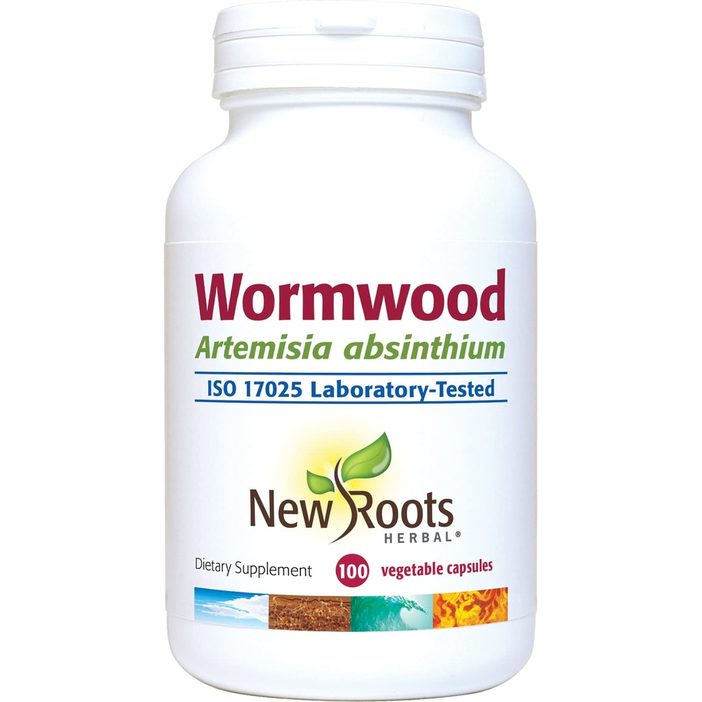 NEW ROOTS HERBAL Wormwood (100 Veg Caps) - Appetite, Ditraffic and Incentual keseimbangan Dukungan - Non-GMO & Gluten Bebas