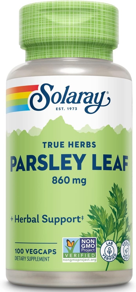 Katup Parsley SOLARAY, 860 mg 124; 100 Cacah
