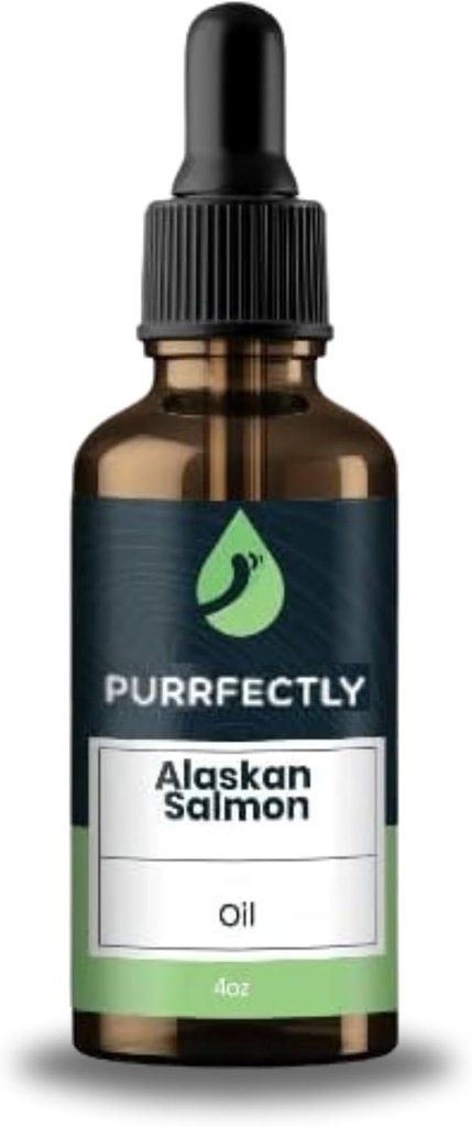 Omega-3 Ikan Oil PURRFECTLY Oil ikan untuk Kucing 124; Premium Senior Blend 124; Promotes Heart, Imune, Coat & Joint Health 124; Advanced Alaska Salmon Oil for Aging Cats 124; Omega 3, 6 & 9 EPA & DHA (4 Fl Oz (Paket 1)