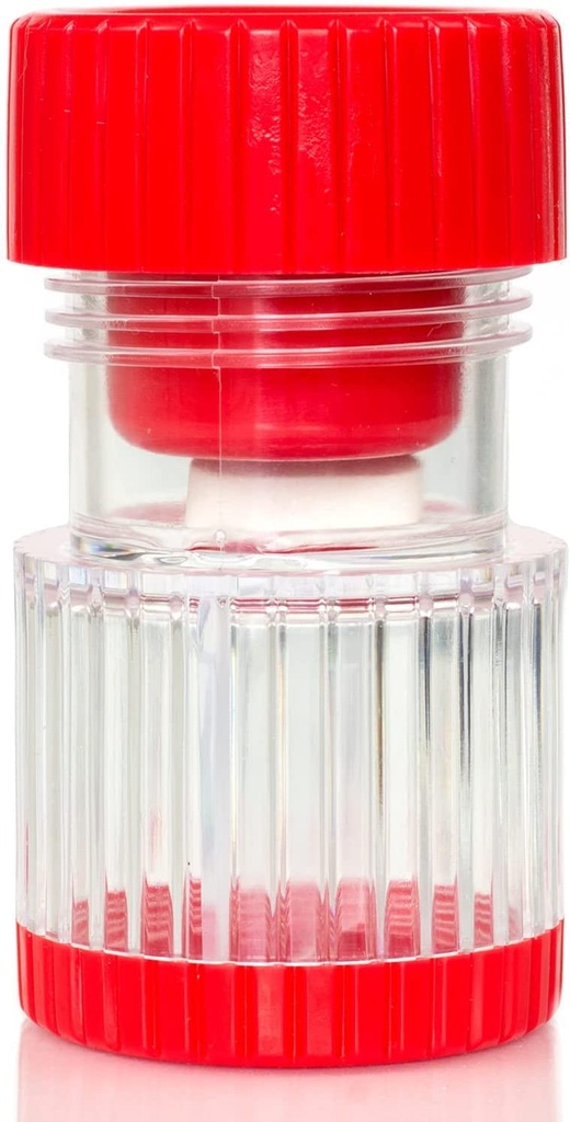 HealthSmart Pill Crusher and Grinder, Crushes Vitamin and Tablet, Holds Up to 2 Pil, With Ergonomic Grips, Red