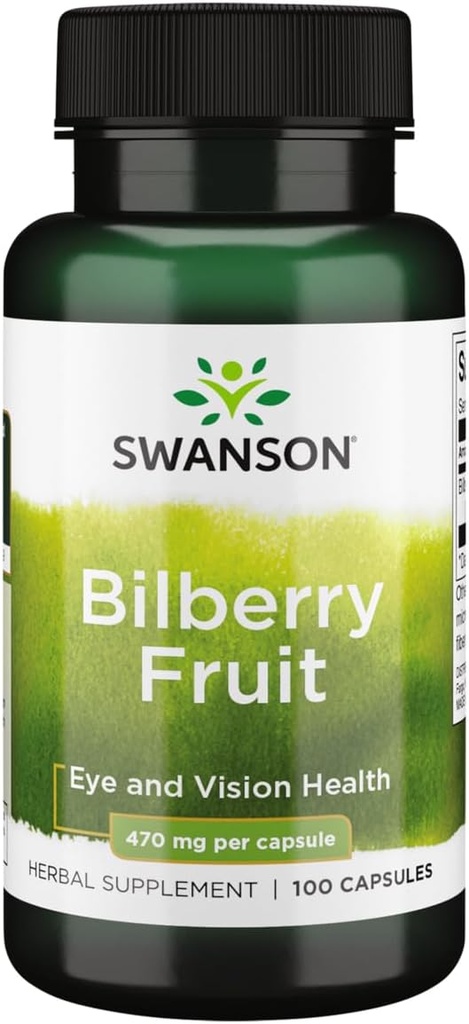 Swanson Bilberry Fruit 470 Miligram 100 Capsules