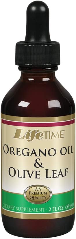LIFETIME Organic Oregano Oil dan Olive Leaf Drops 126; Healthy Ammune System Dukung: Dibuat di Amerika Serikat 124; 2 FL oz 124; 59