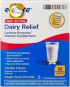 Equate Fast Act Dairy Relief Lactase Enzyme Dietary Supplement Vanilla Flavor chewables Tablet 32 Count (Pack of 1) + CreativeAndBundle Sticker
