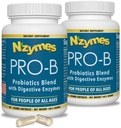 Nzymes ® Pro-B Propoletic and Digetical Enzymes for Digetical Balance, Better Ditraffic, Interustable, and Constipation (180 Total Caplets) - Made in The USA
