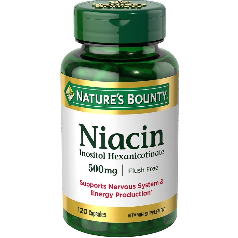 Nature 's Bounty Niacin 500 mg kapsul 120 ea (Paket 2)