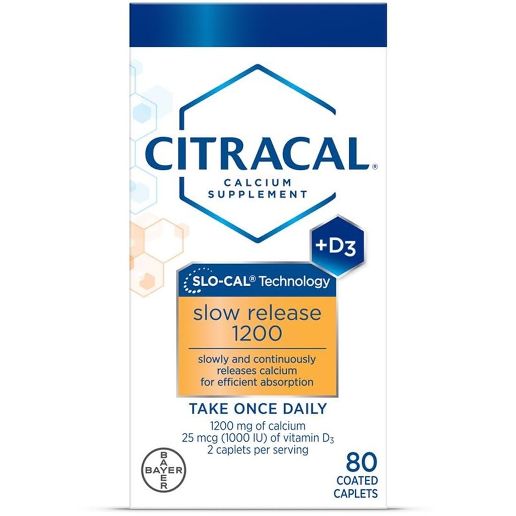 Citracal Calcium Plus D Slow Rilis 1200, 80 tab