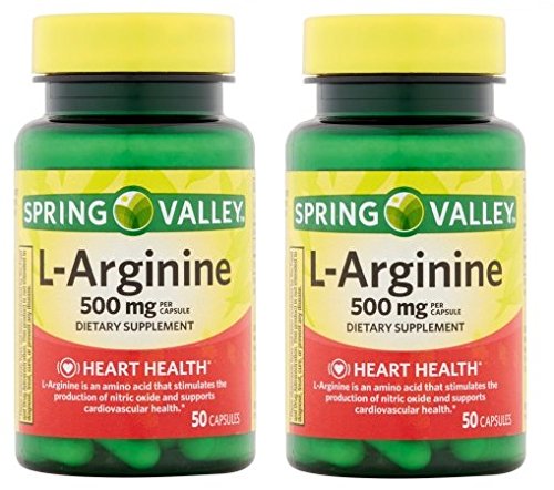 Spring Valley: 100 Capsules 500 Mg Ea. L- Arginine (Paket 2)