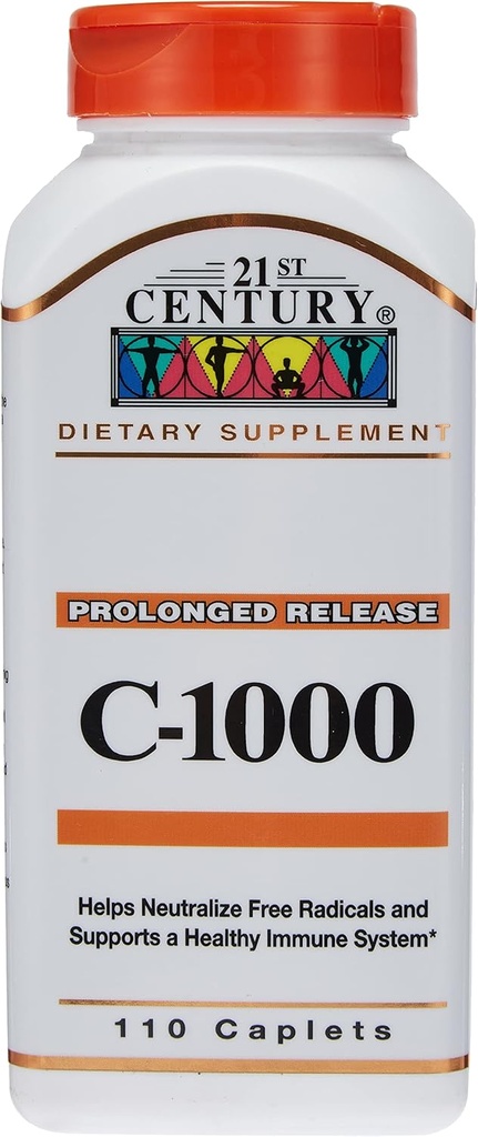 Abad ke-21 C-1000 Pelepasan Tambahan Vitamin, 110 Tablet