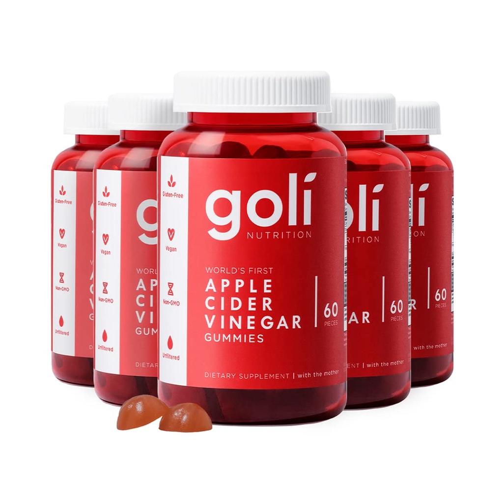 Goli Apple Cider Vinegar Gummy Vitamin - 300 Count - Vitamin B12, Glatin- Free, Gluten- Free, Vegan & Non- GMO
