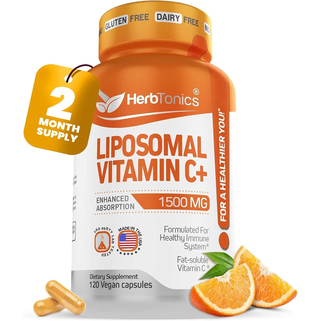 Lipomal Vitamin C Capsules 1500mg Support Ammune: