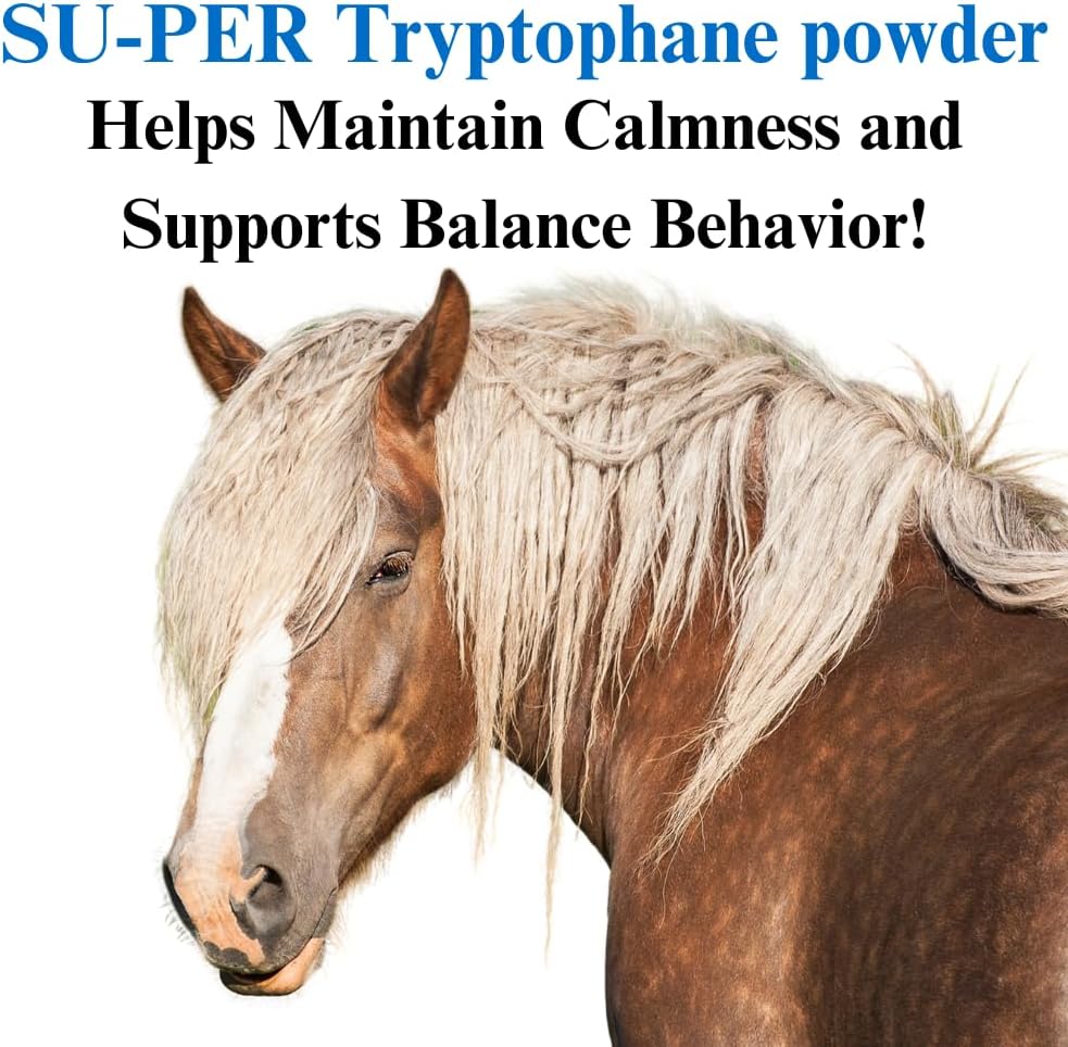 SU-PER Tryptophane Horse Calming Supplement - Mempertahankan Keselamatan dan Pendukung Kebajikan - 2,5 Pounds, (2 Pack)